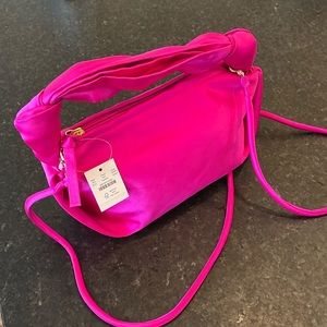 J.Crew Geneva bag satin in radiant fuchsia